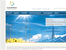 Tablet Screenshot of cleantech-ost.de
